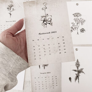 Kalendarz na drucie – Botaniczy, 12 stronicowy